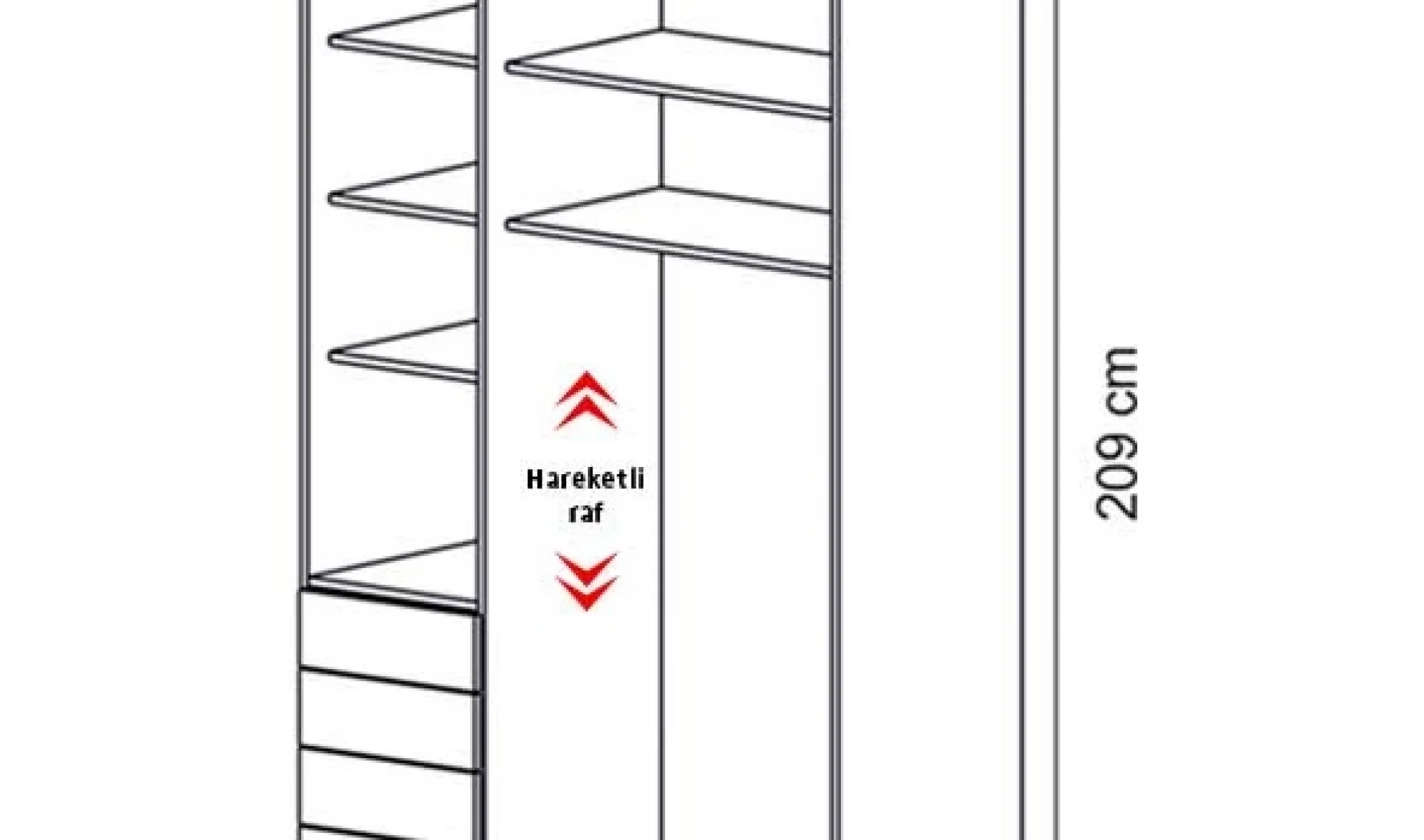 Aura 3 Kapılı Dolap (Seçenek 306)