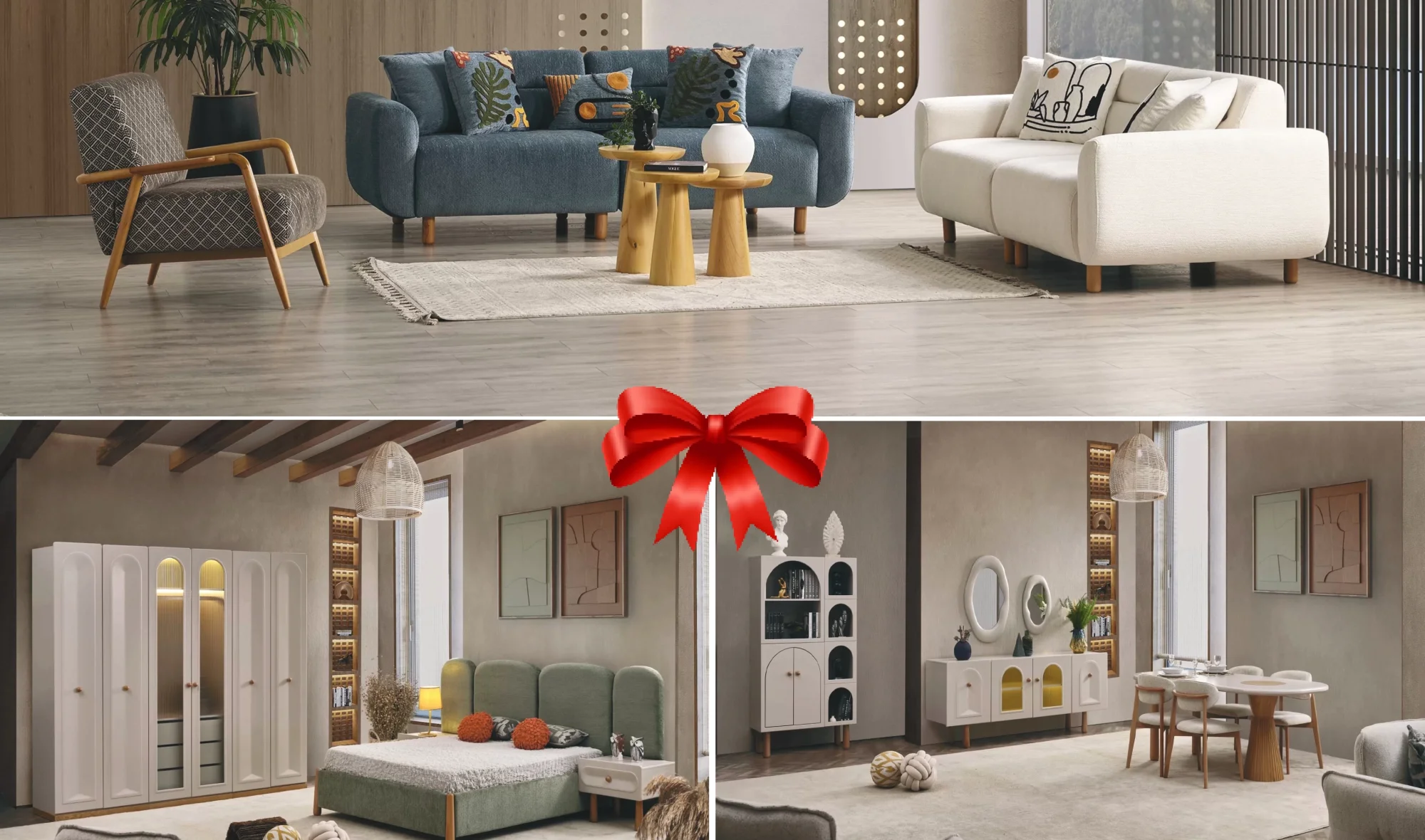 Bohem Düğün Paketi 3'lü Set