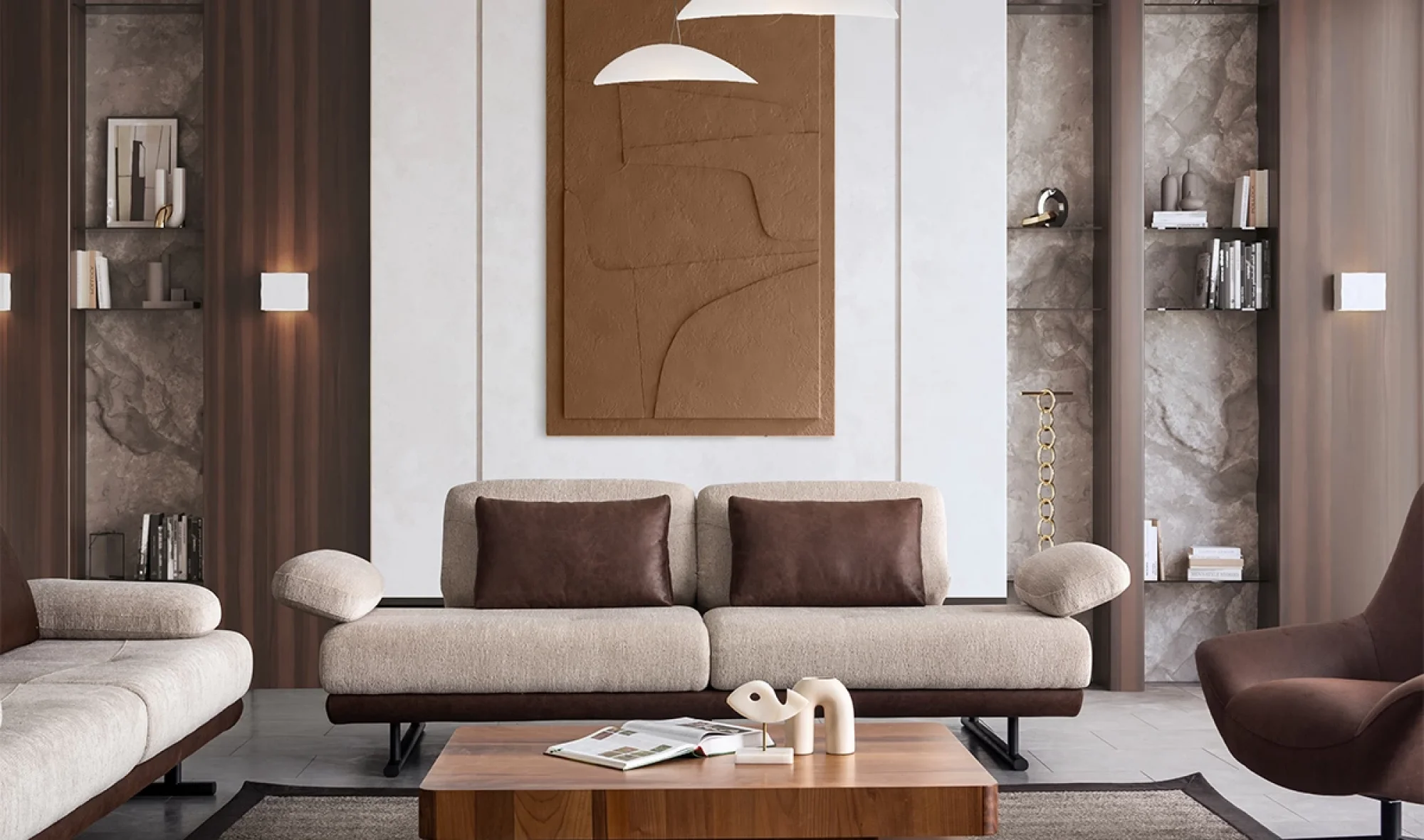 Dante 3'lü Dinlenmeli Koltuk