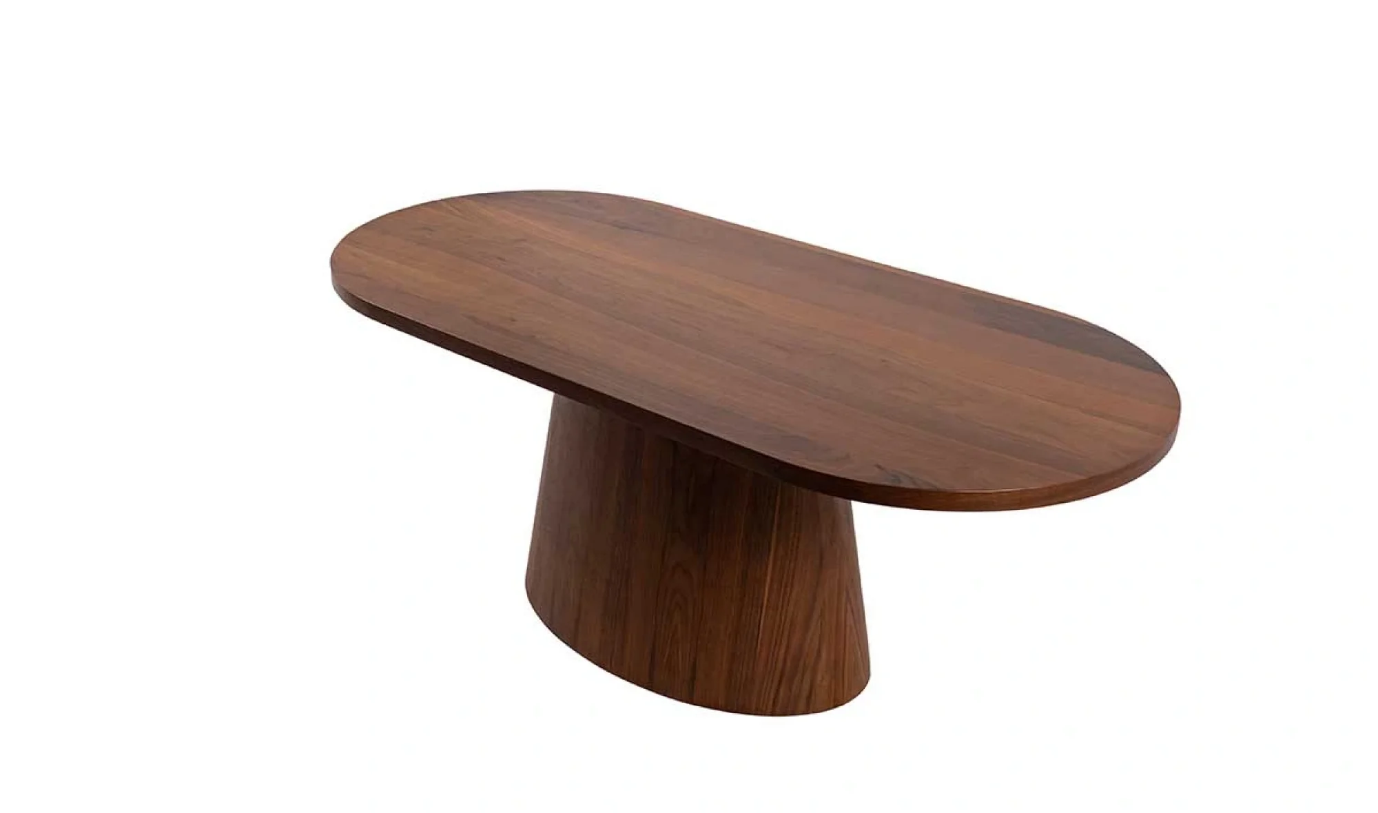 Elips Masa Ceviz Sıvama Ayaklı