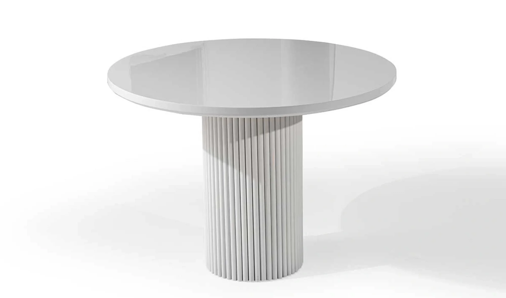 Esinti Yuvarlak Beyaz Masa