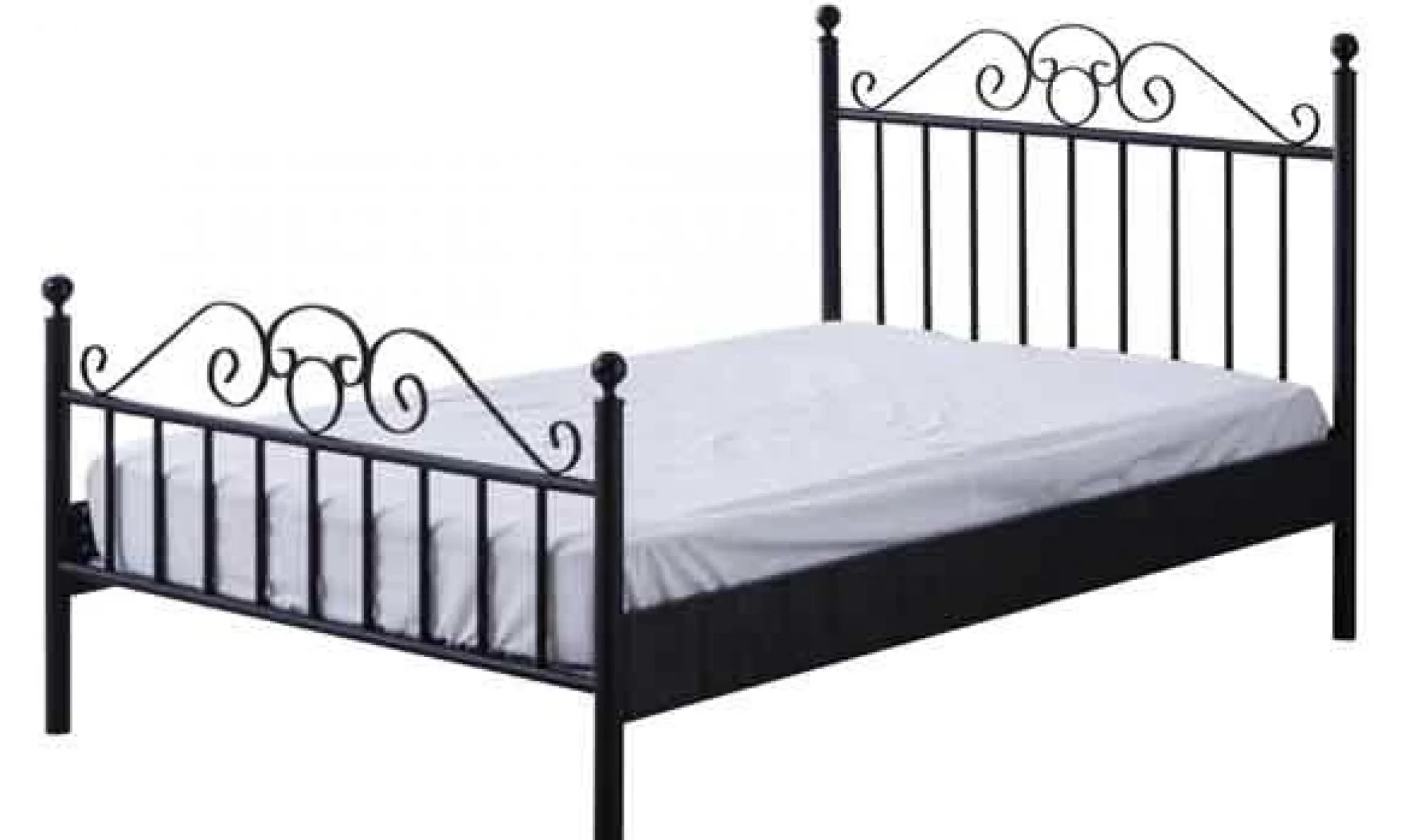 Helen Siyah Ferforje Karyola 120*200