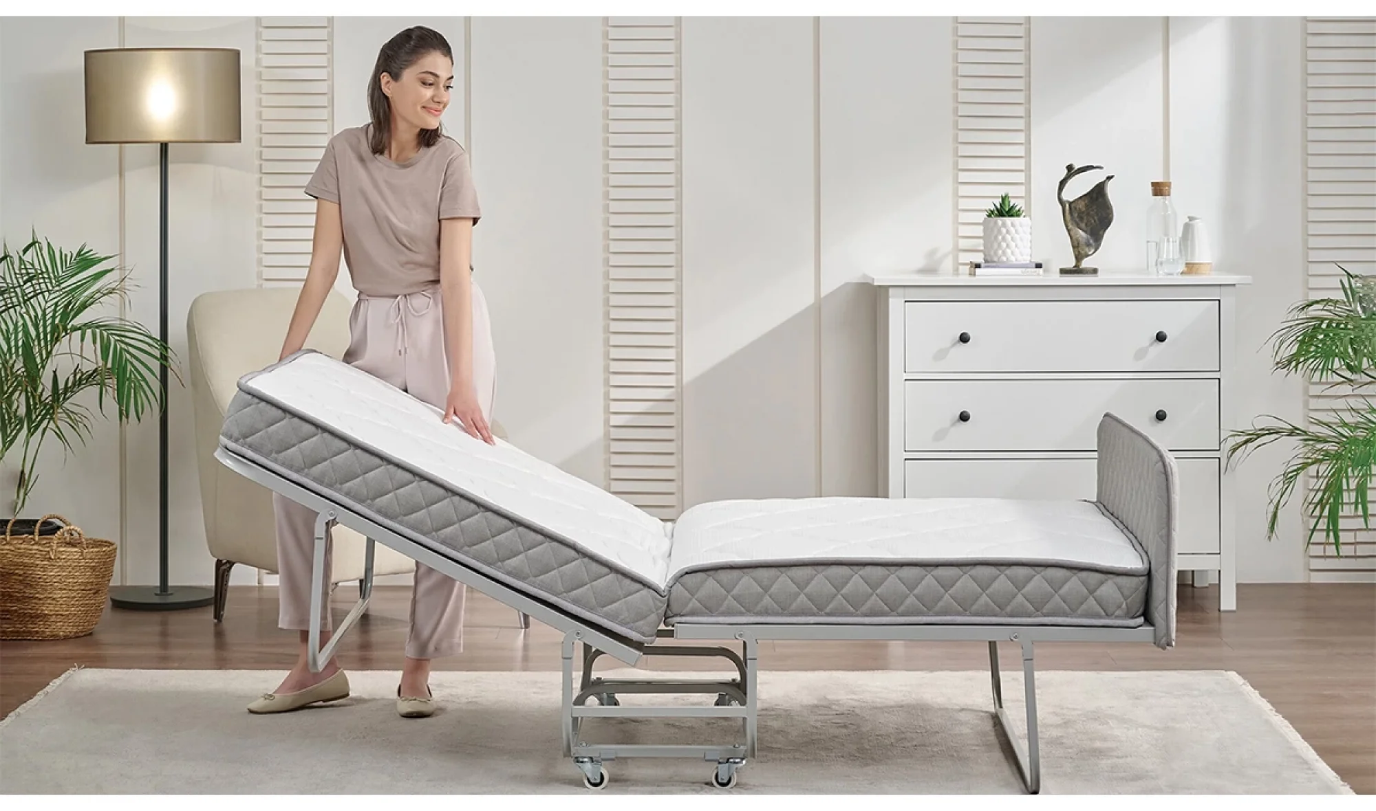 Invito Yataklı Katlanır Somya 90x200