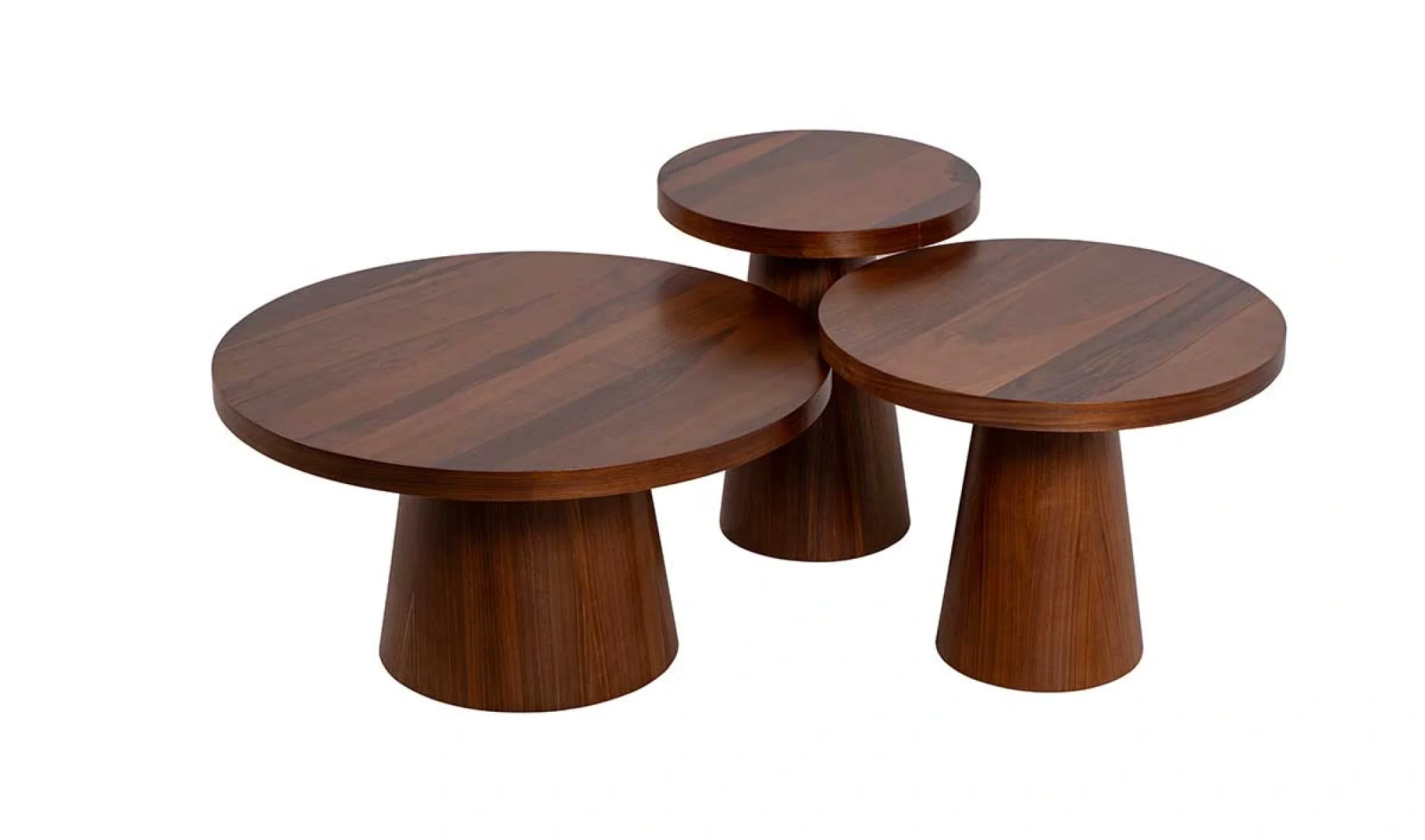 Konik Ceviz Sehpa Set