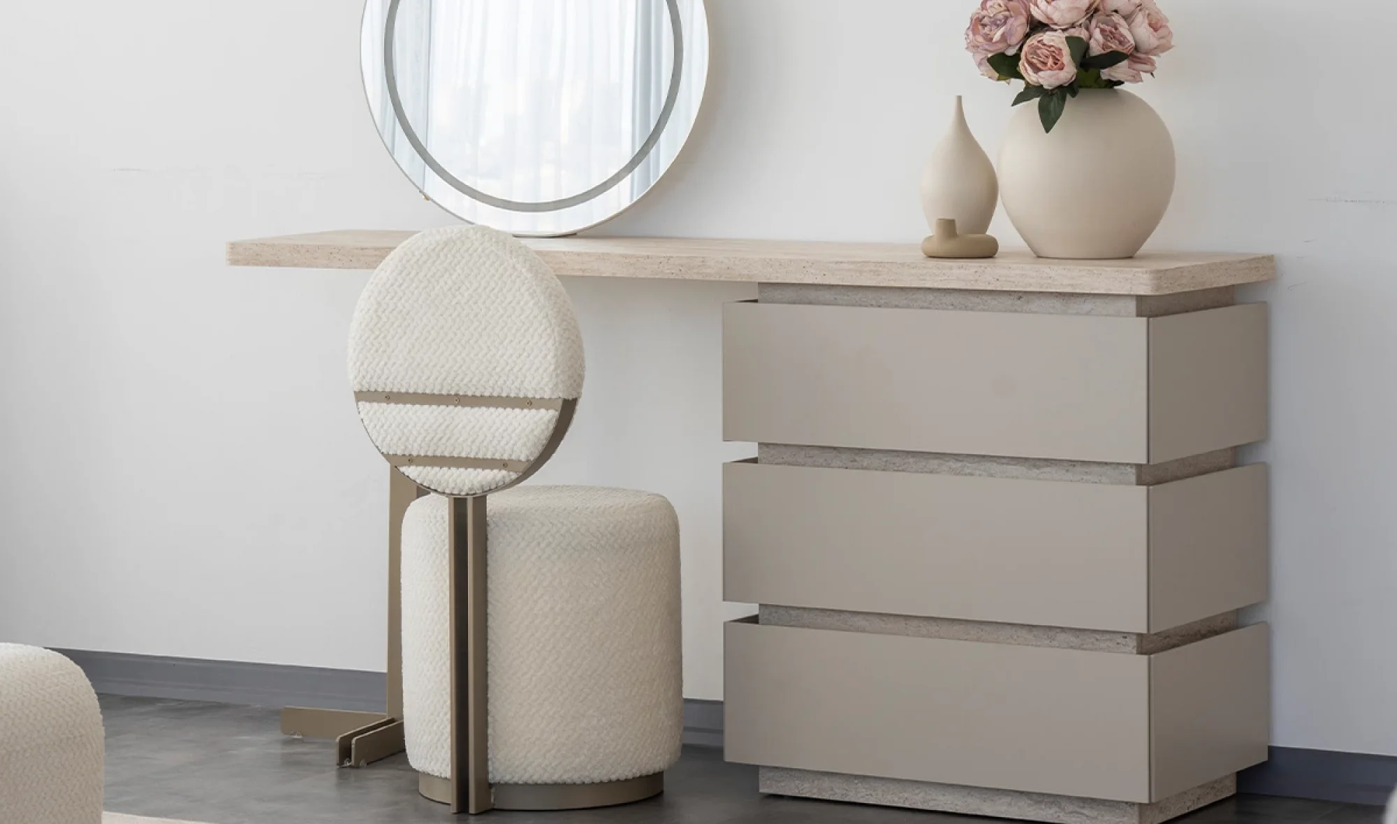 Lavanta Şifonyer ve Ayna