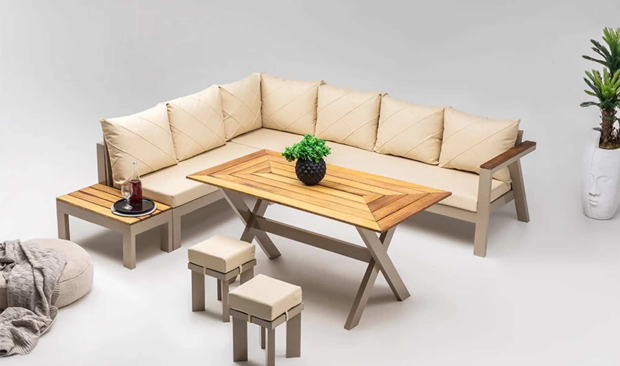 LOTUS KÖŞE TAKIMI ALÜMİNYUM