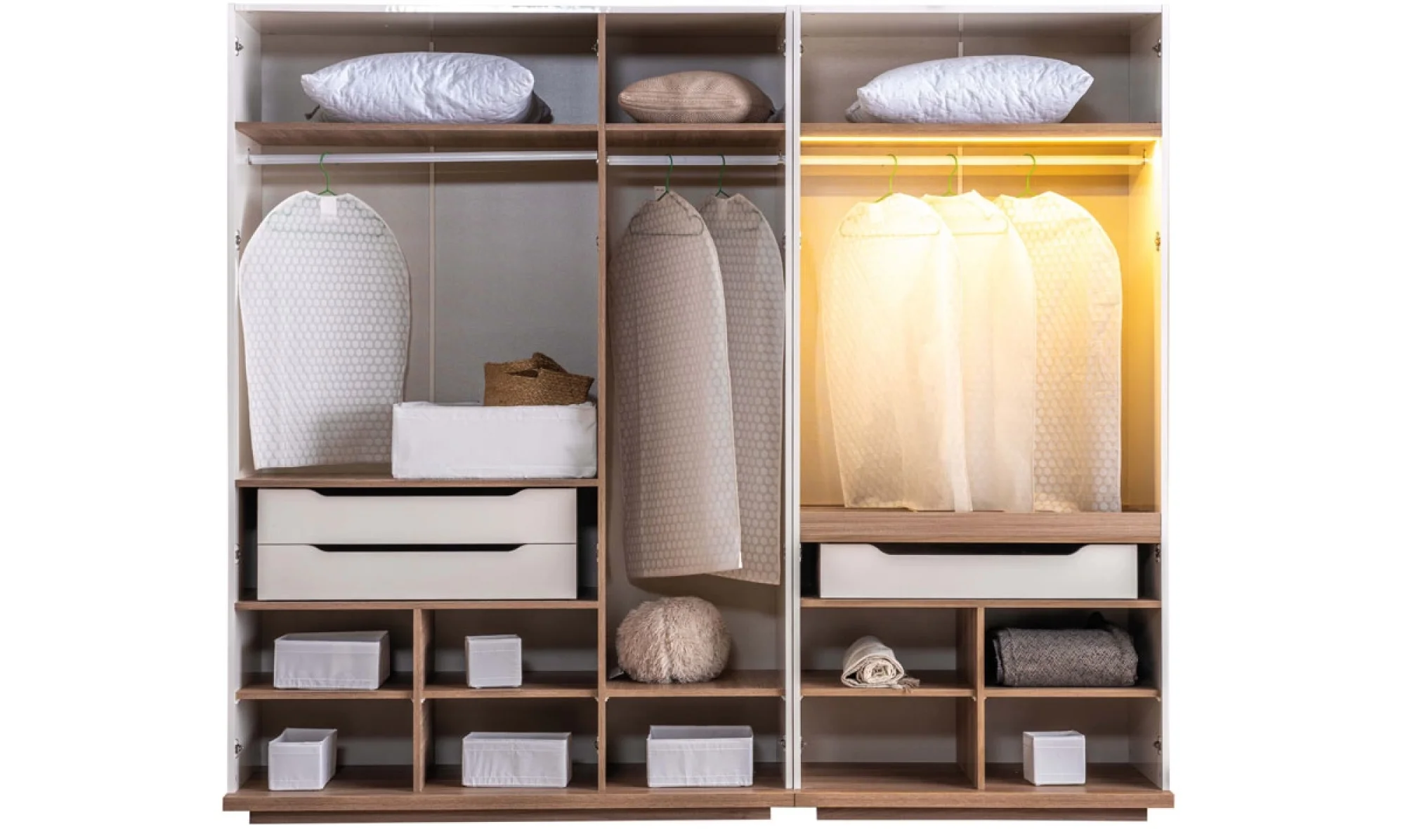 Meise Dolap 3+2 Kapılı (G,152+102-Y,216-D,62)