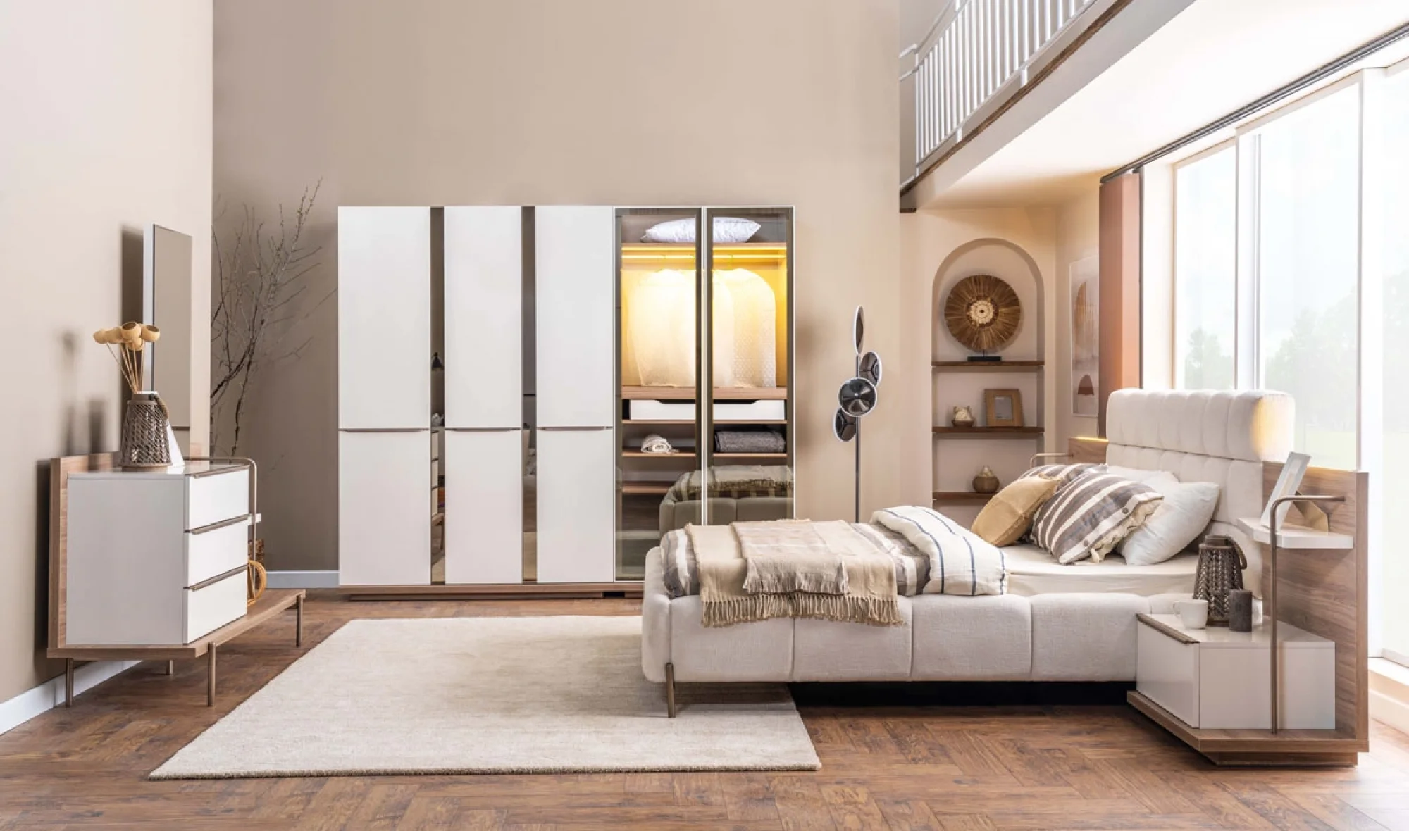 Meise Dolap 3+2 Kapılı (G,152+102-Y,216-D,62)