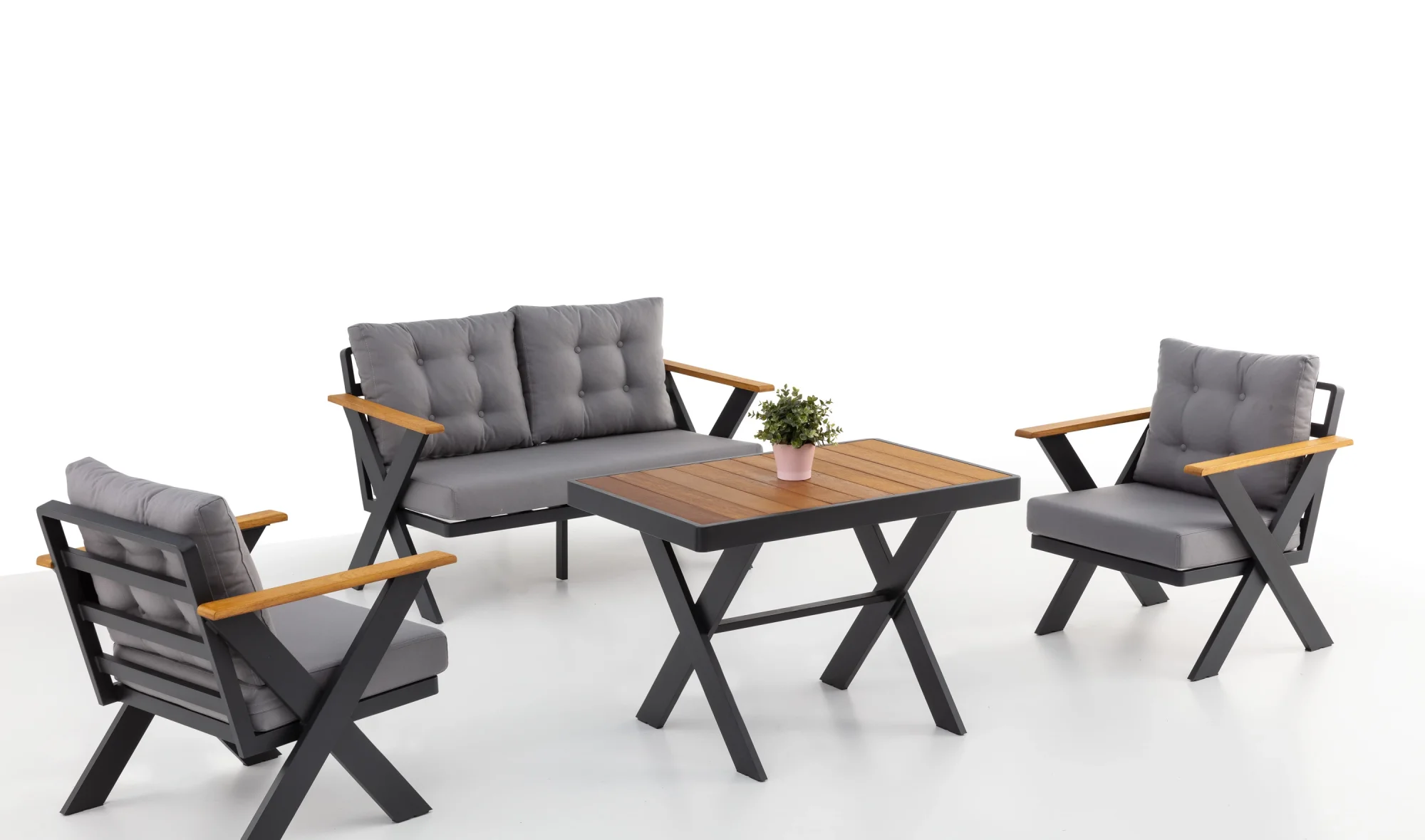 Mini Dubai (X) Alüminyum Balkon Oturma Grubu