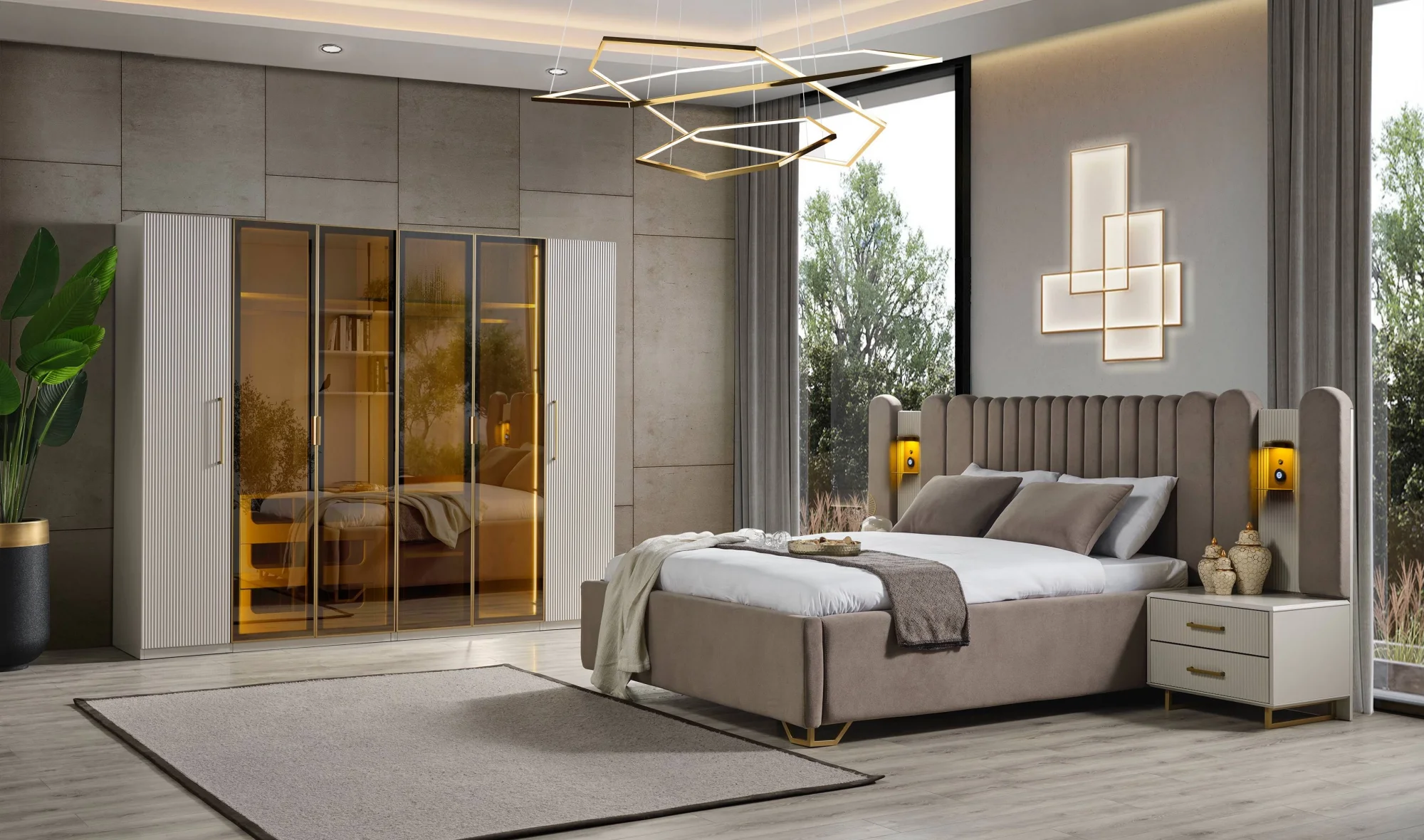 Obsidian Gold Yatak Odası Takımı