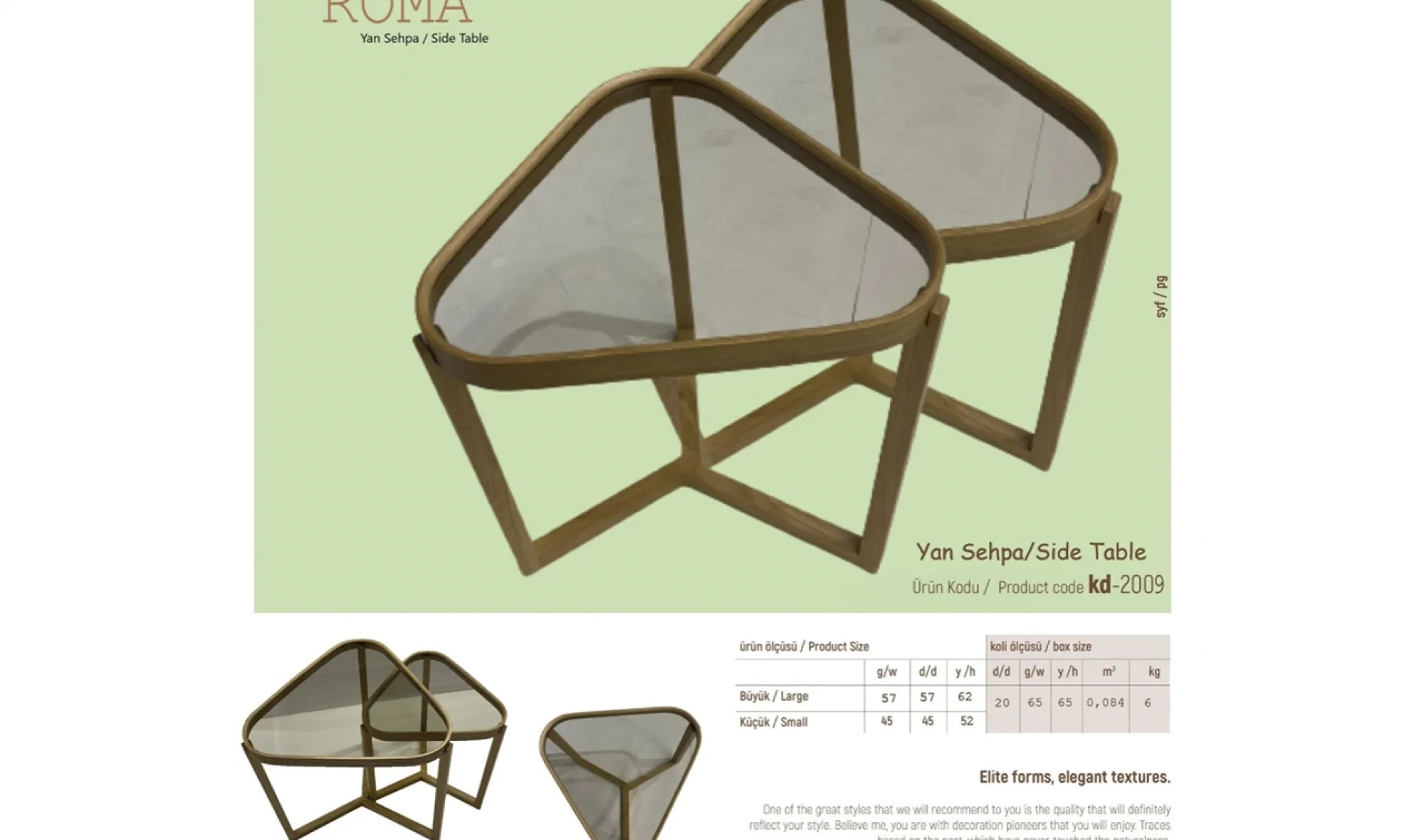 Roma 2'li Zigon Sehpa