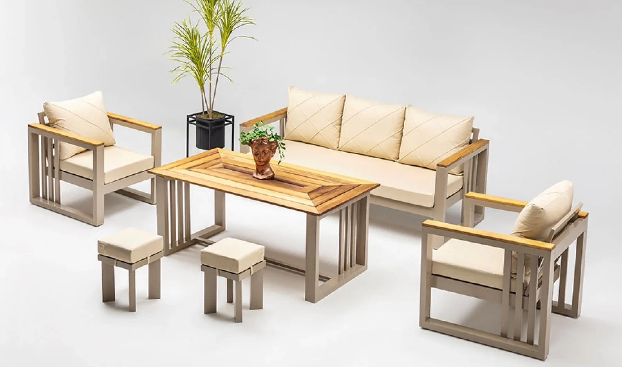 ROMA OTURMA GRUBU ALÜMİNYUM 3+1+1