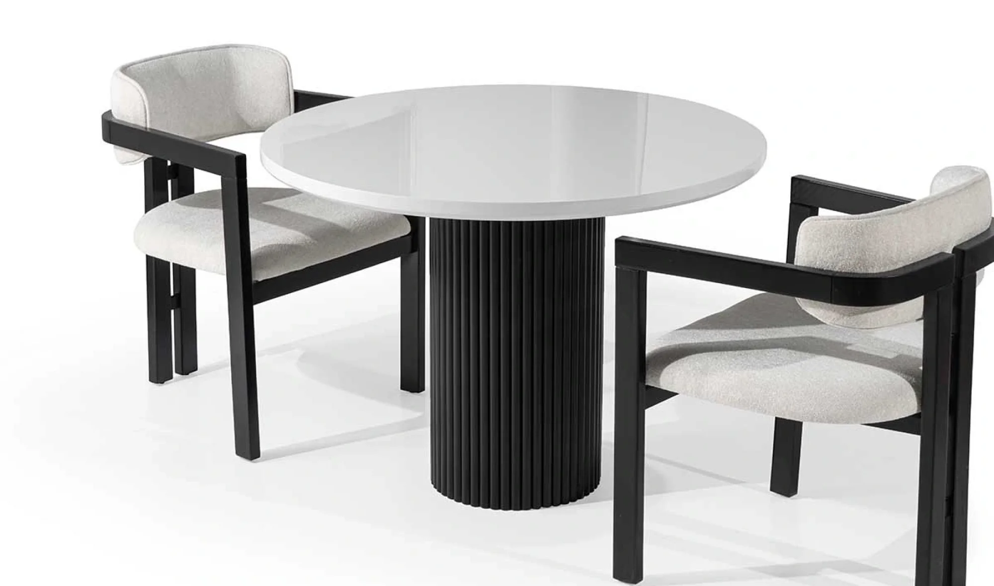 Rosier Yuvarlak Beyaz Masa