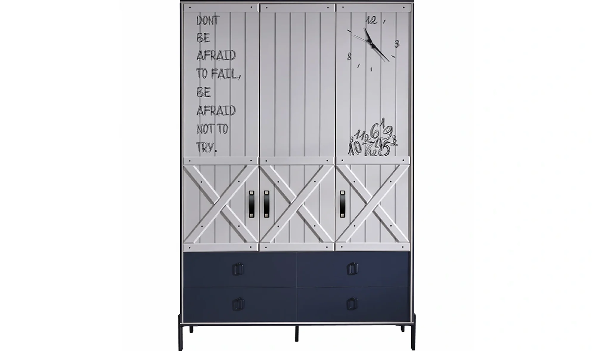 Rust 3 Kapılı Dolap