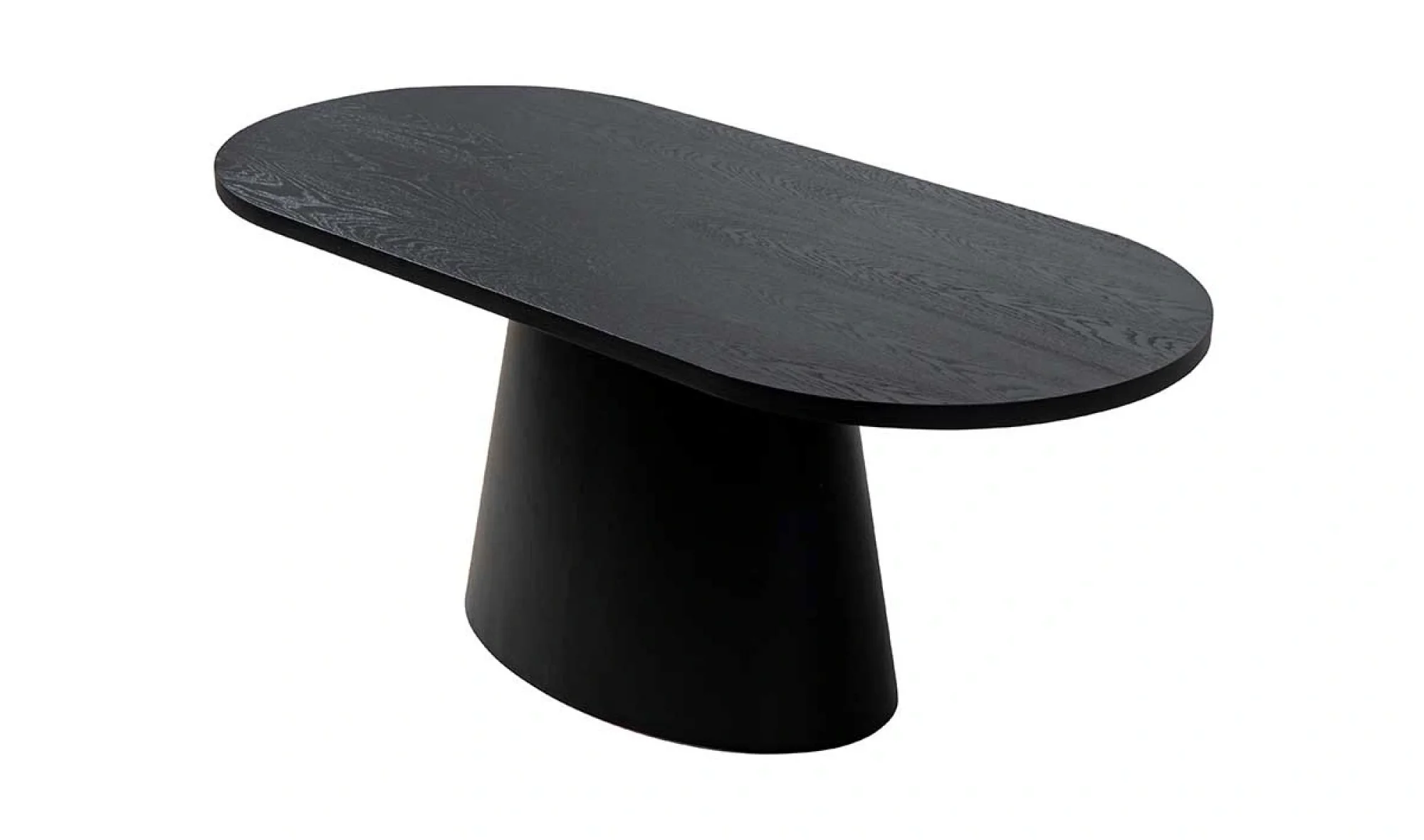 Siyah Meşe Kaplamalı Masa Sıvamalı Ayak