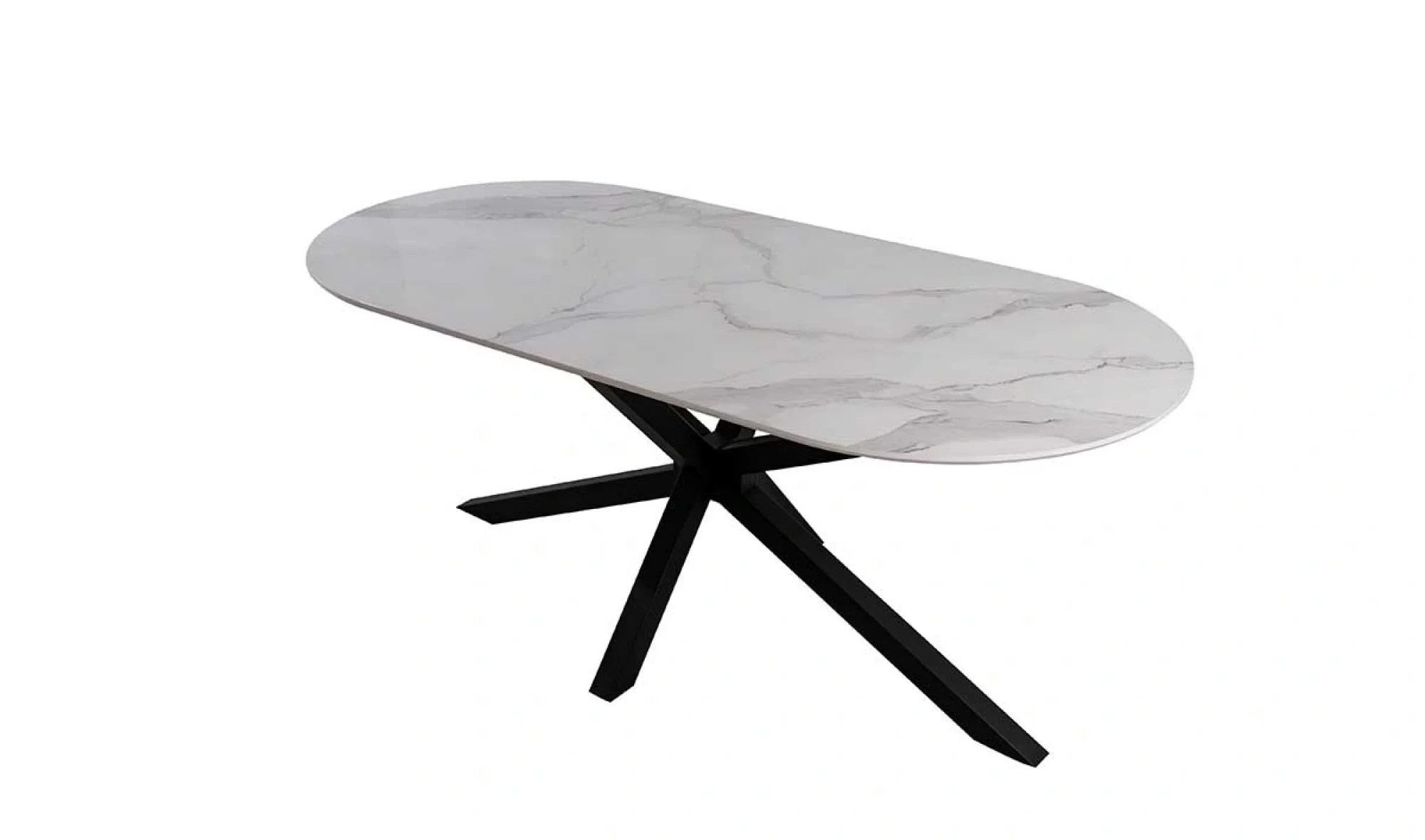 Space Mermer Baskılı Masa Metal Ayak