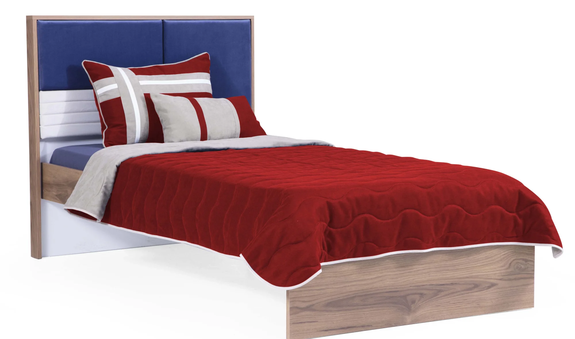 Special Alfa Kapitone Yatak Örtüsü Kırmızı