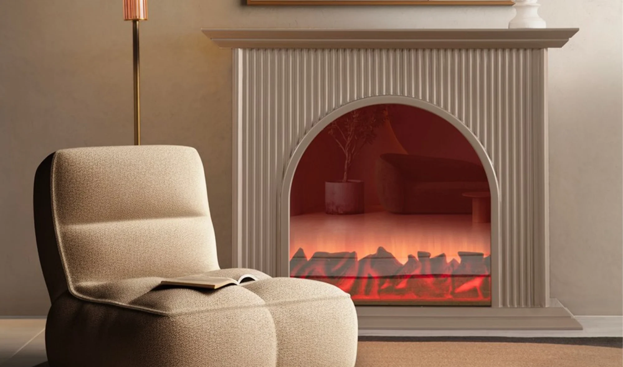 TH-Olivia Şömine Vizon