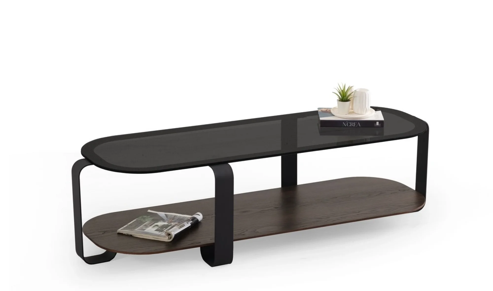 TH-Royal Dikdörtgen Ceviz Orta Sehpa