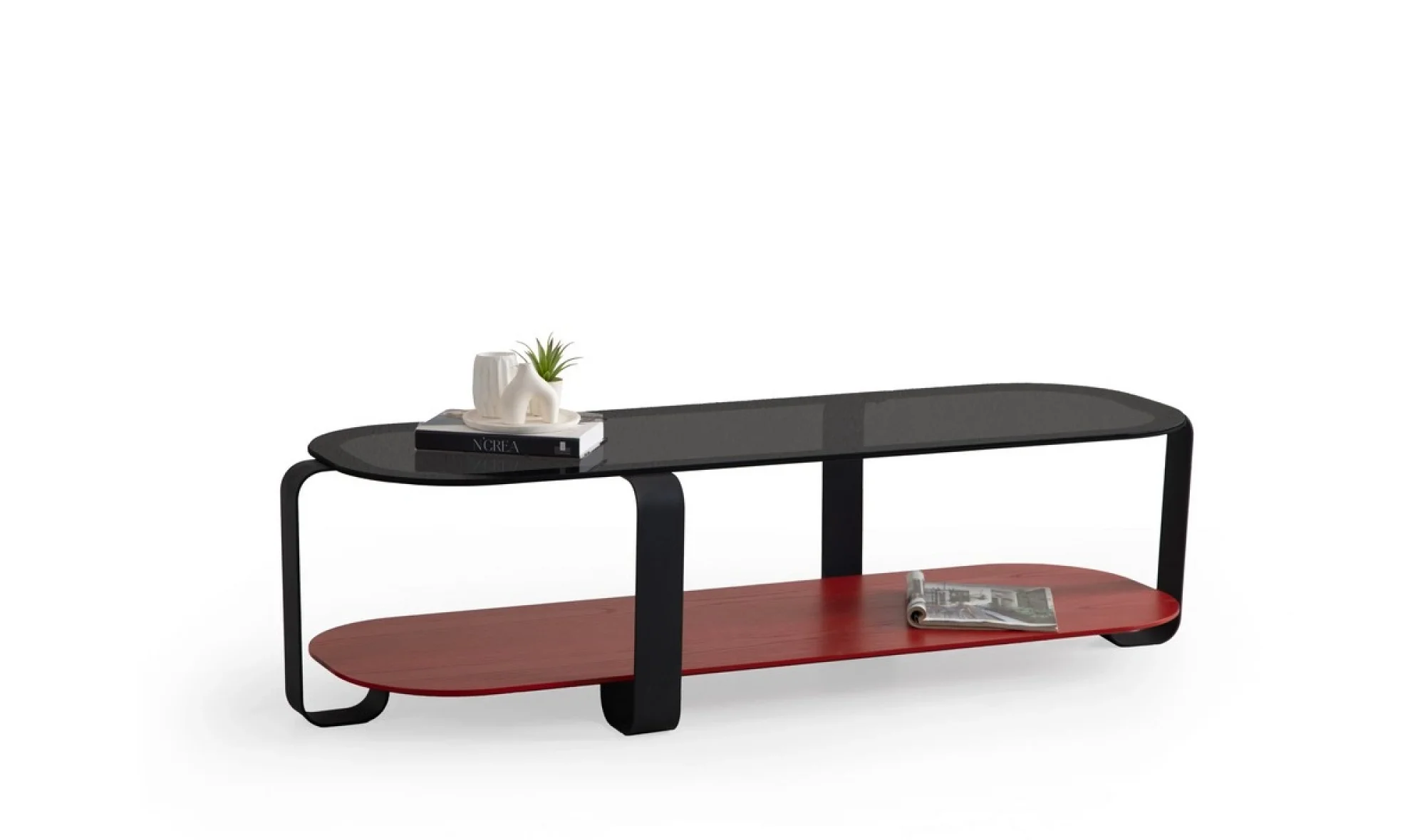 TH-Royal Dikdörtgen Kırmızı Orta Sehpa