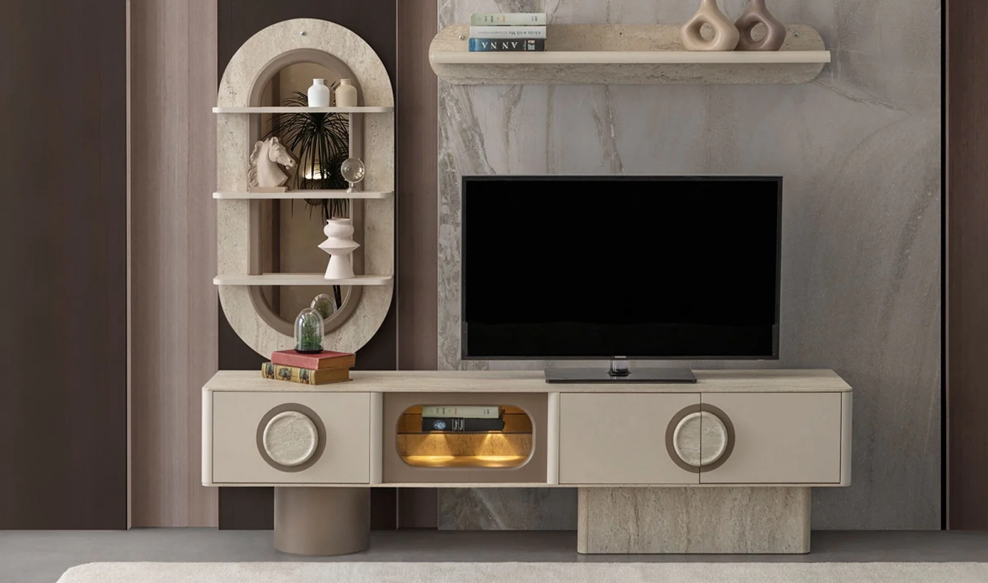 Traverten Tv Ünitesi