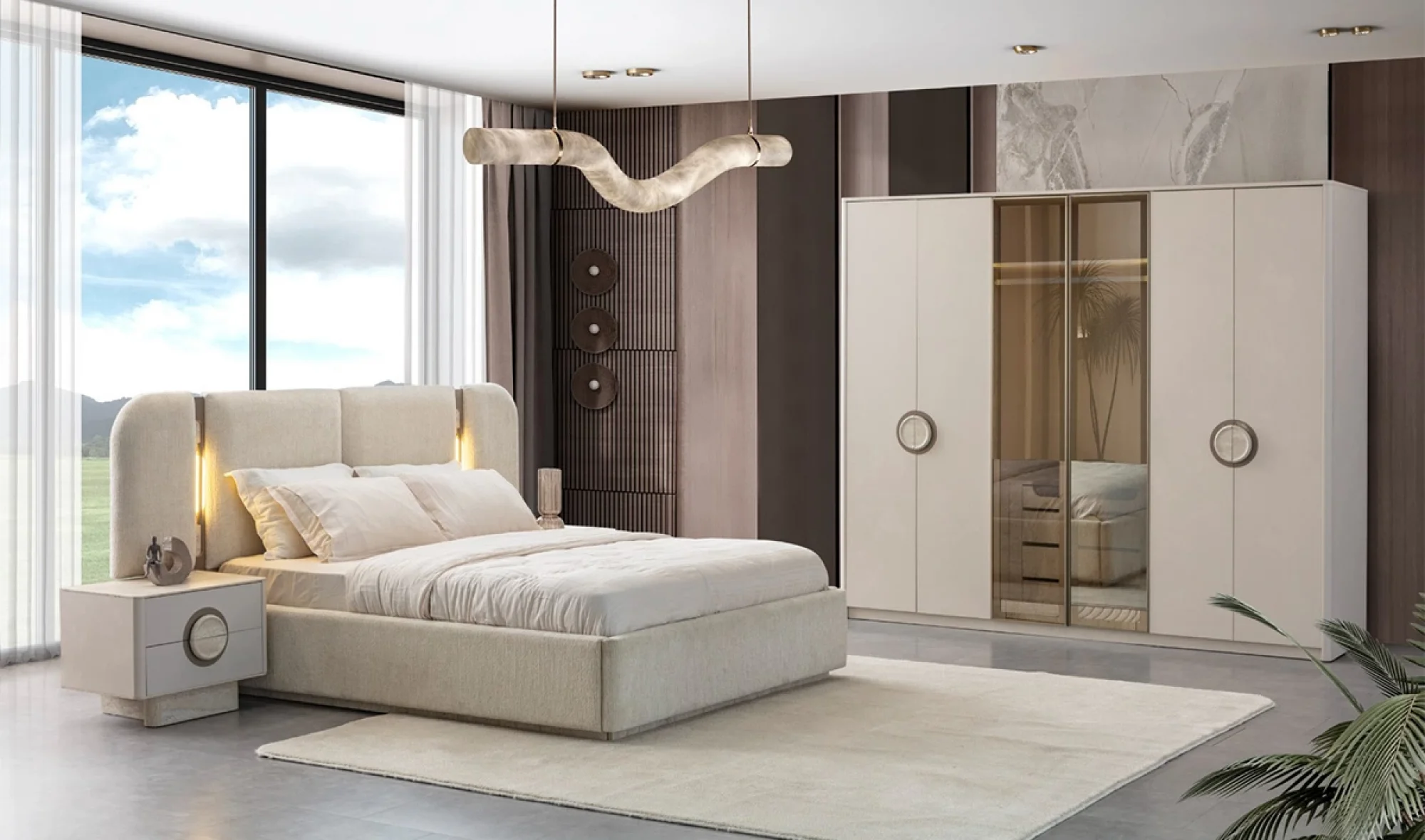 Traverten Yatak Odası Takımı