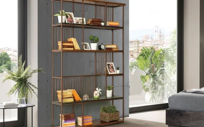 Bodrum Kitaplık Bakır Eskitme