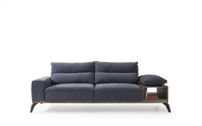 Relax Ahşap Kollu 3lü Koltuk