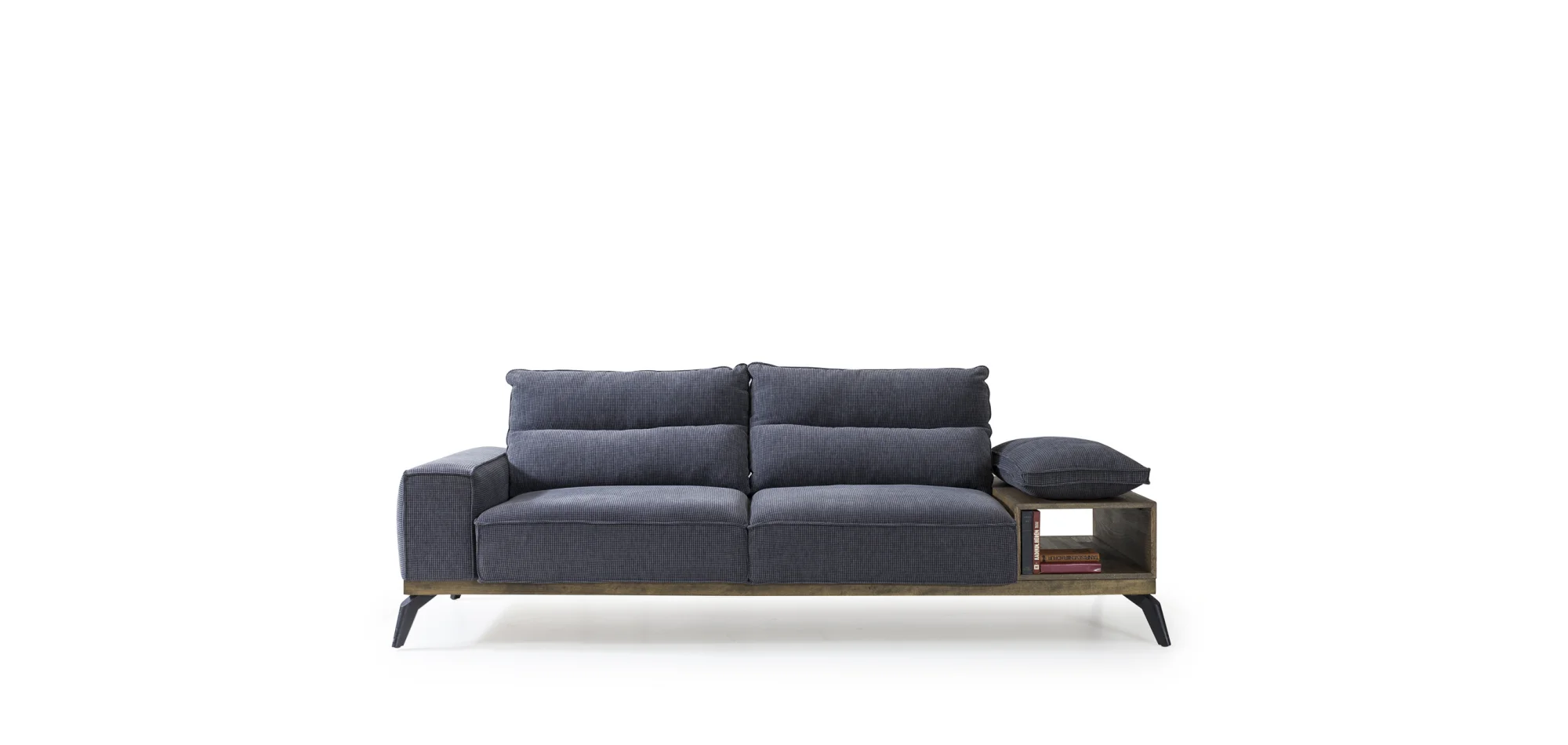 Relax Ahşap Kollu 3lü Koltuk