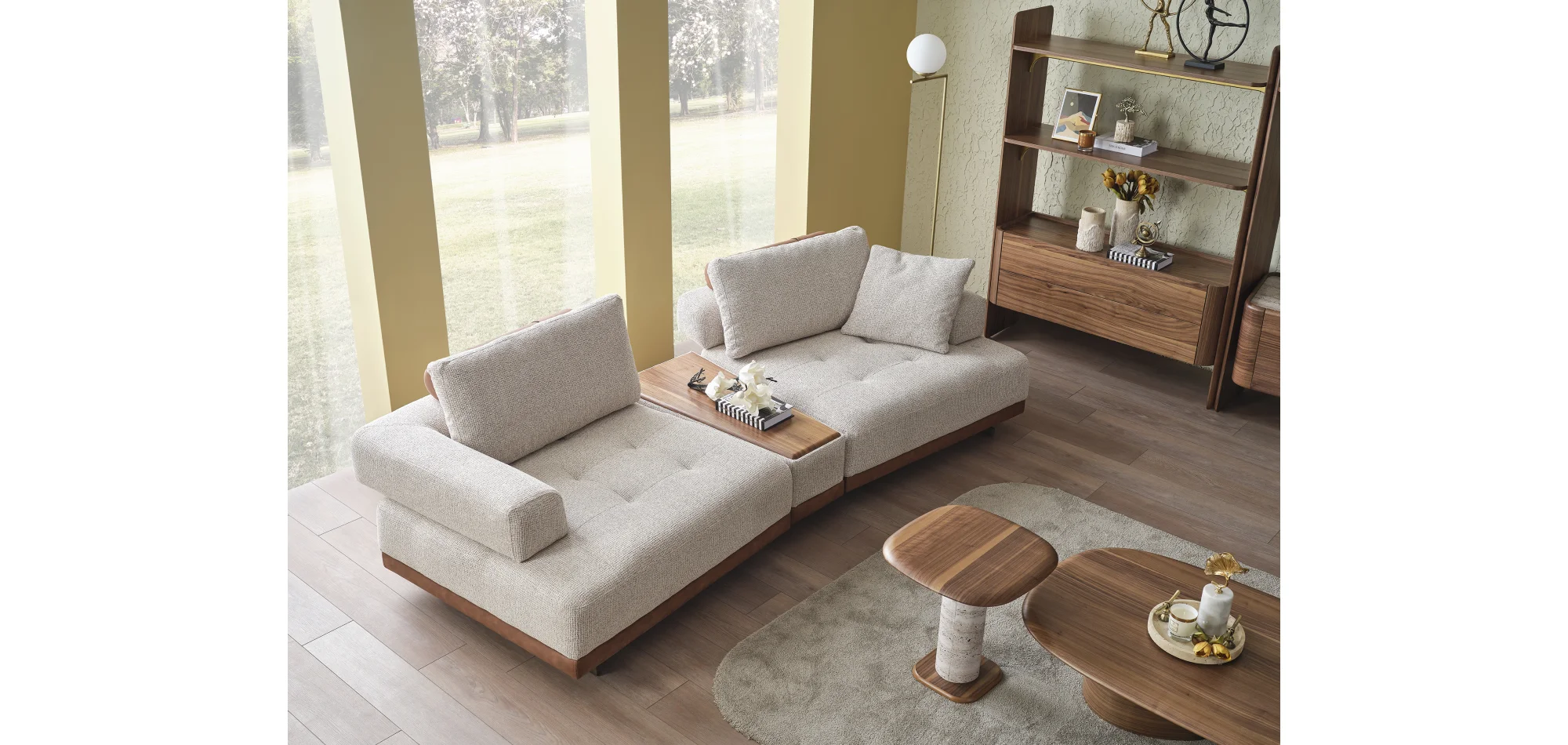 Diva Ara Sehpalı 3lü Koltuk