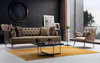 Vivoorde Koltuk Takımı (yeşil) | Vivoorde Koltuk Üçlü Kapitoneli 1 Adet - Vivoorde Koltuk Üçlü 1 Adet - Vivoorde Berjer 1 Adet