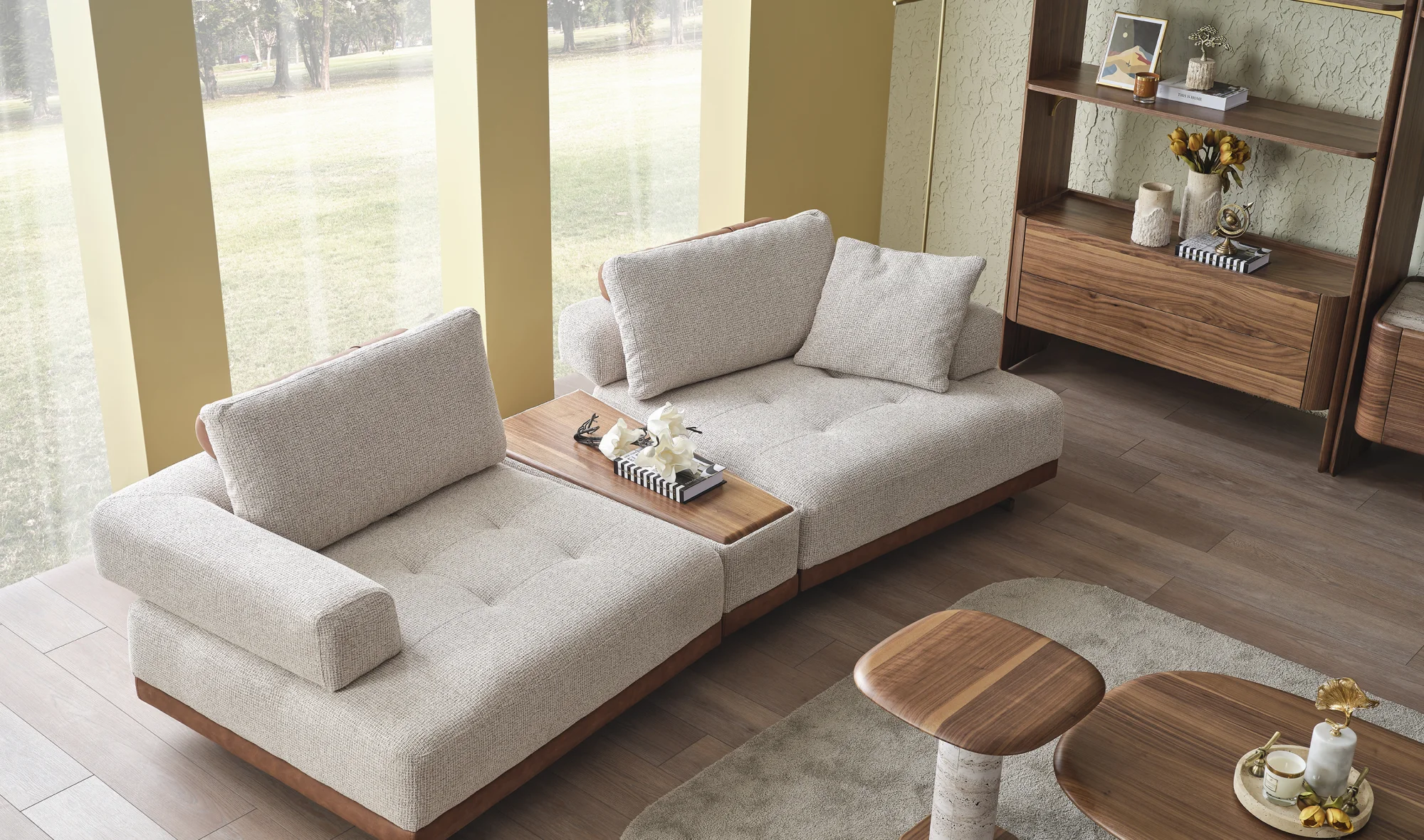 Diva Ara Sehpalı 3lü Koltuk