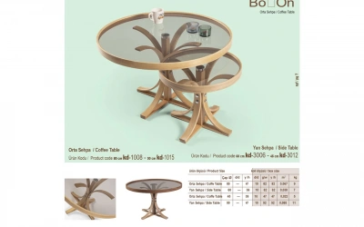 Boston Orta ve Yan Sehpa 2li Set