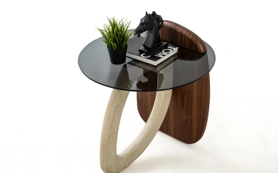 TH-Markiz Traverten Yan Sehpa