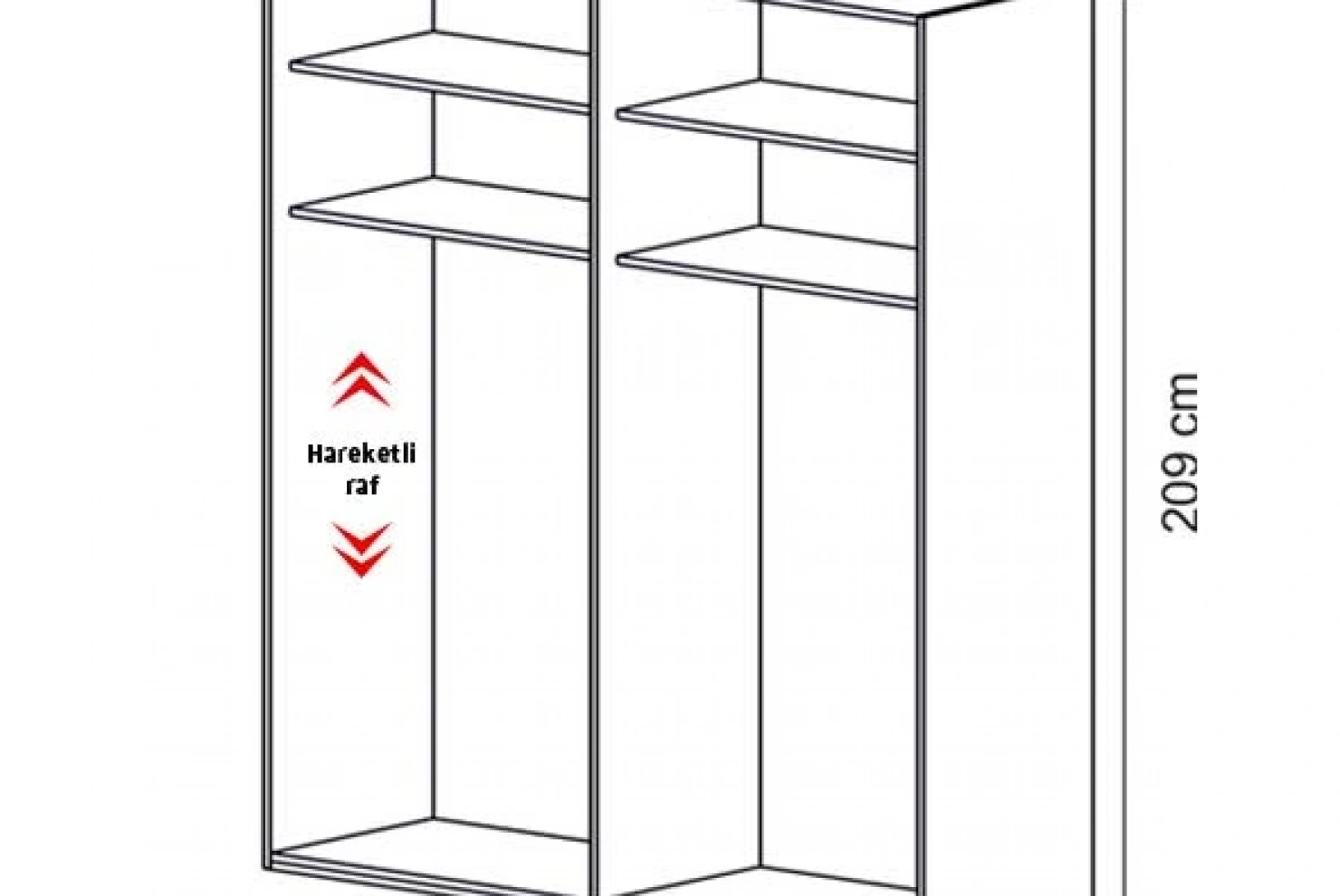 Elegant 4 Kapılı Dolap (Seçenek 401)