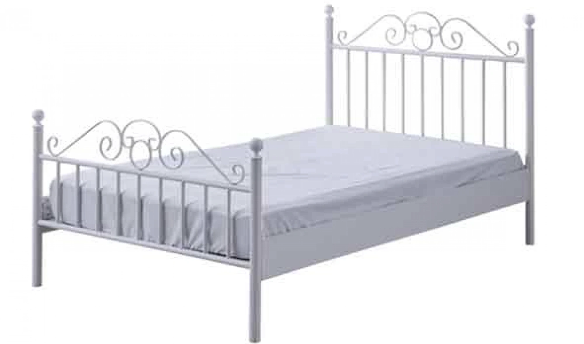 Isabella Beyaz Ferforje Karyola 120*200