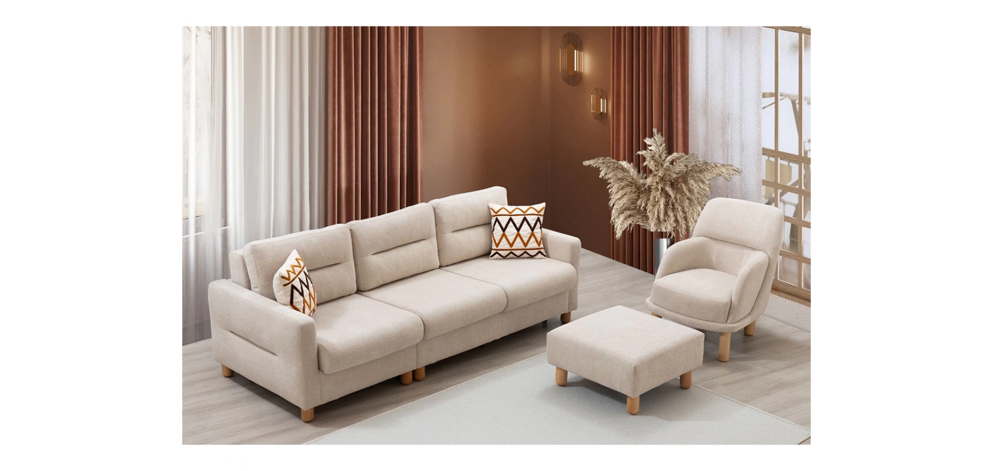 Shire Üçlü Koltuk 3 Açılır