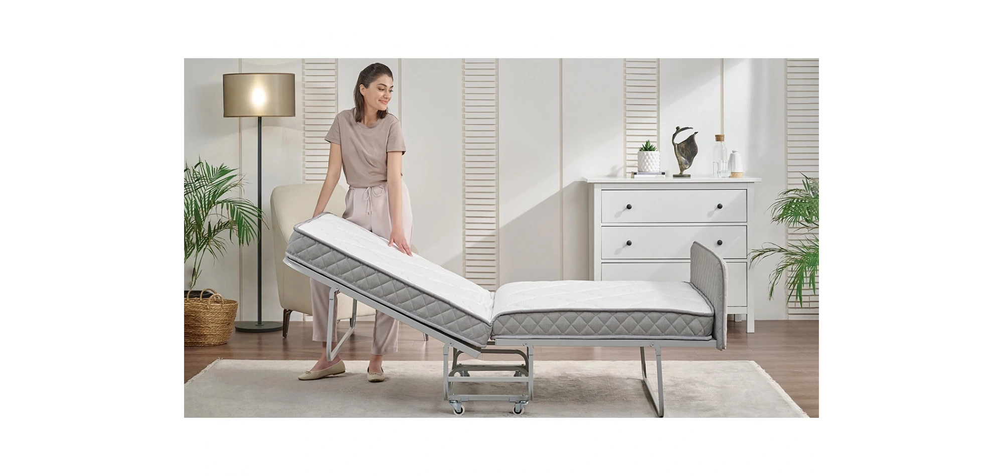 Invito Yataklı Katlanır Somya 90x200