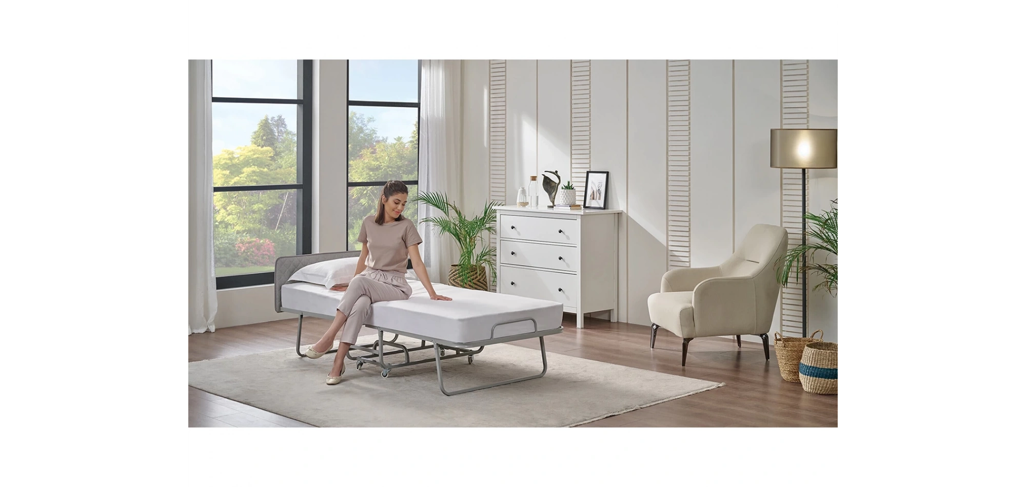 Invito Yataklı Katlanır Somya 90x200