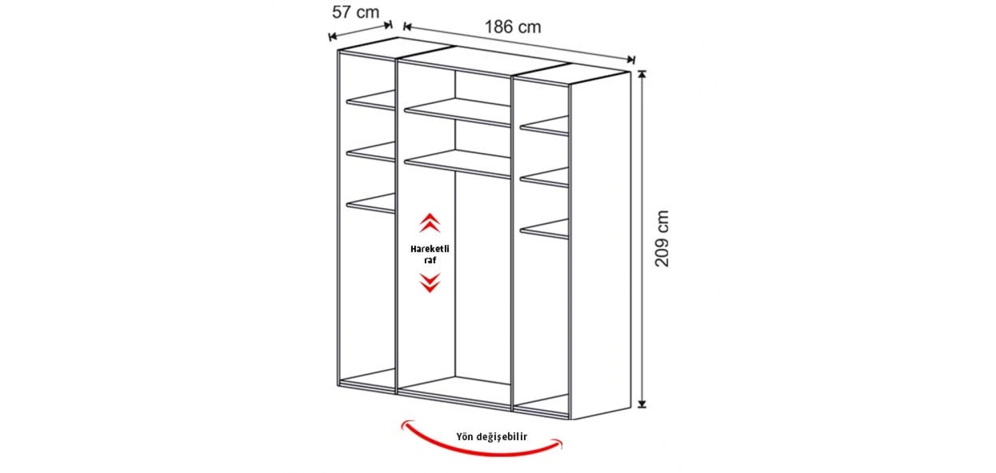Isabella 4 Kapılı Dolap (Seçenek 434)