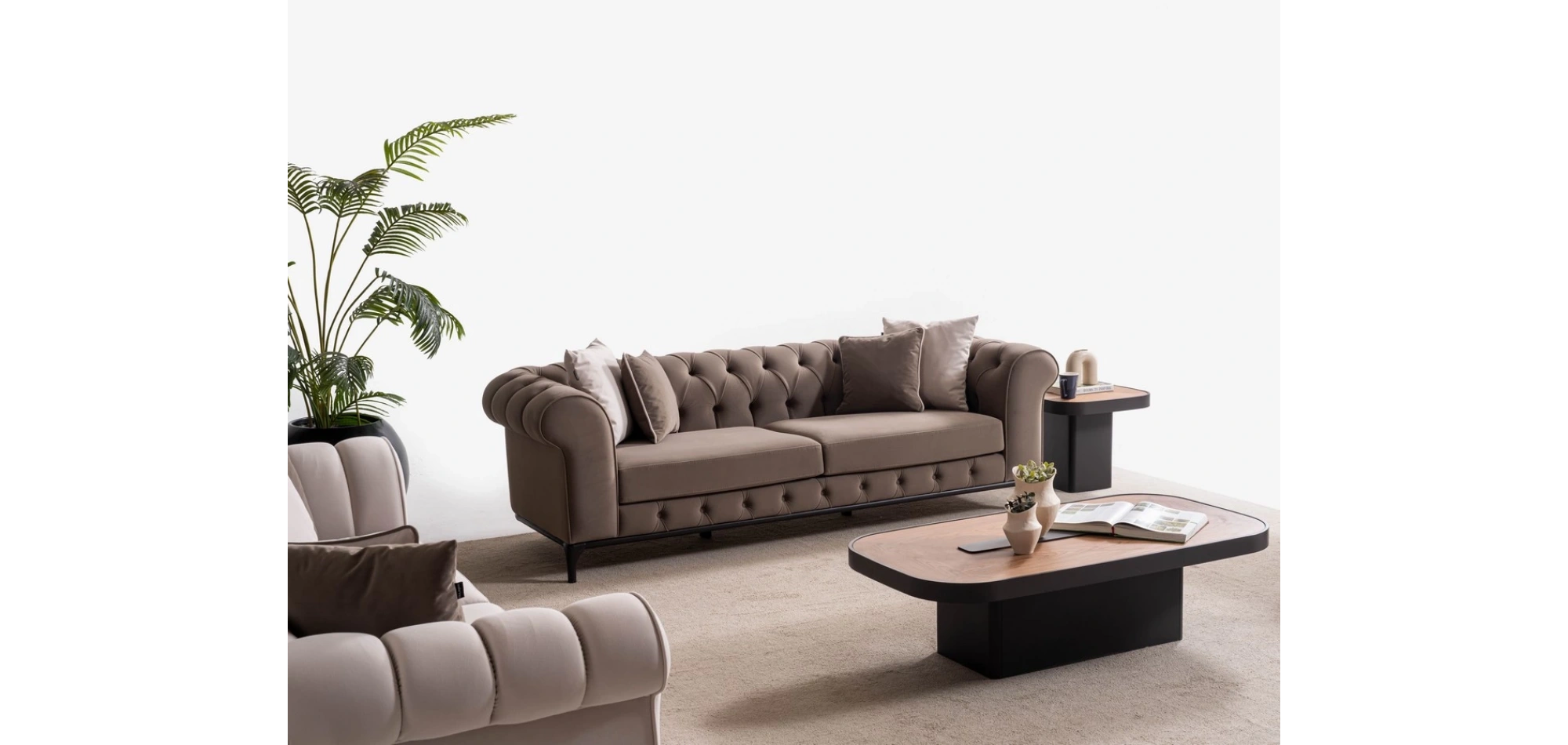 Solviera Üçlü Koltuk (Kapitoneli)