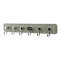 ROW HOOK ENF-1125 DELUX ASKI (MİKA KRİSTAL PLASTİK TABANLI) ( 6 KOLLU=( TAK ÇIKAR ) (YAPIŞKANLI MONTAJ) (6X42CM)*100