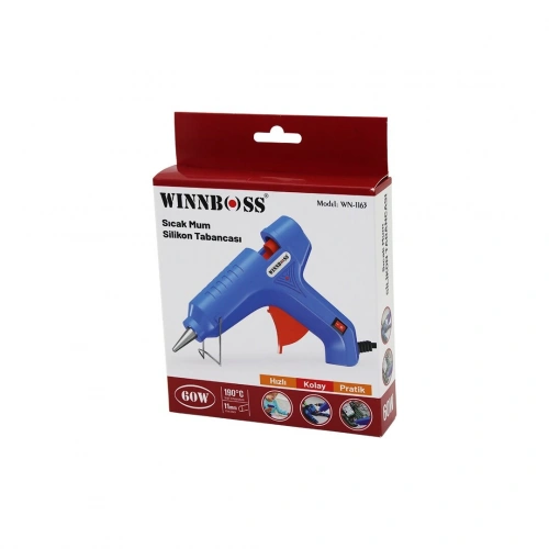 WINNBOSS WN-1163 ( 60W ) ( ANAHTARLI ) ( SICAK ) ( KALIN MUM ) SİLİKON TABANCASI ( 190℃ & 11MM )*70