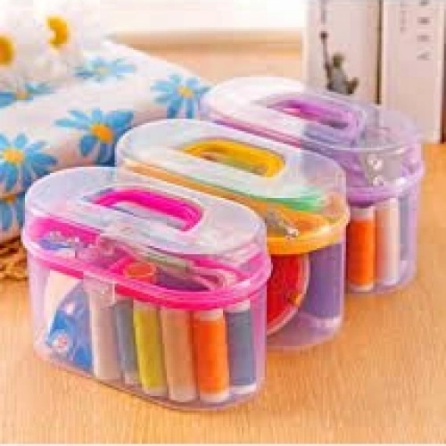 ALTINYAPRAK ÇANTALI DİKİŞ ÇEYİZ SETİ ( İPLİK & İĞNE & MAKAS& MEZURA )*85