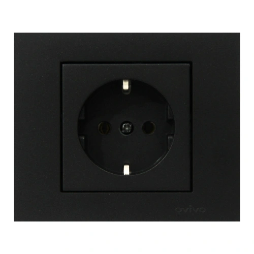 ATOM ( SİYAH ) TOPRAKLI PRİZ*12X10