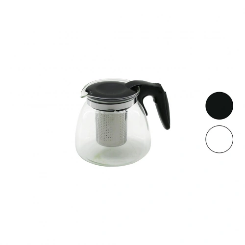 BAROTTİ DMR-8684 ( 700ML ) ( CAM ) DEMLİK ( ÇELİK SÜZGEÇLİ & PLASTİK KULP & KAPAK & KROM ÇERÇEVE )*80