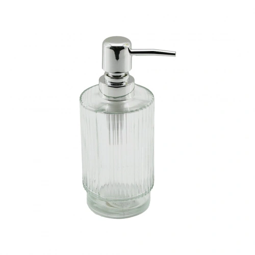 BAROTTİ DMR-8887 ( ÇİZGİ DESENLİ ) ( ŞEFFAF CAM ) SIVI SABUNLUK ( 330 ML )*48=K