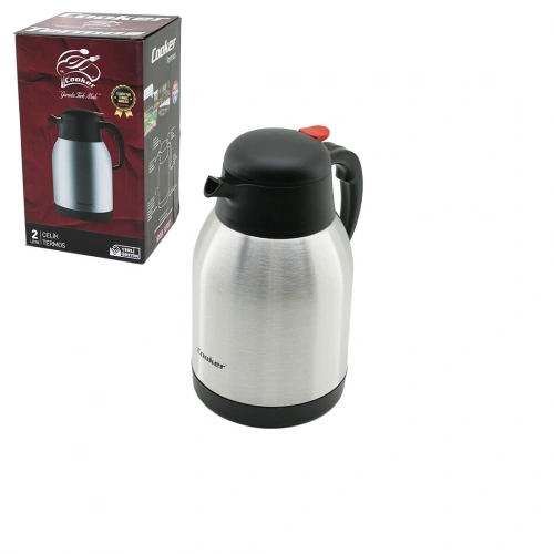 COOKER CKR-2005 ( 2LT ) (304 ÇELİK) TERMOS (INOX SERİSİ) (12 SAAT SICAK & 24 SAAT SOĞUK) (ÇİFT CONTALI KAPAK)*12