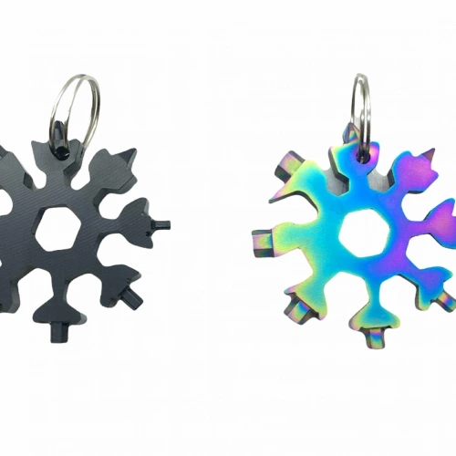 EMG SNOW EDC TOOL HRD-143 ( 8-BAŞLI & 19-FONKSİYONLU ) ( ALYAN SETİ ANAHTARLIK )( KAR TANESİ MODELİ YUVARLAK )*10X36