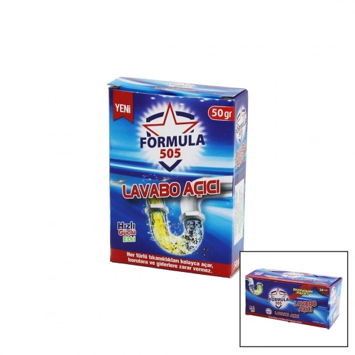 FORMULA 505 ( TEKLİ & 50GR ) ( LAVABO AÇAR ) GRANÜL & TOZ*12X24